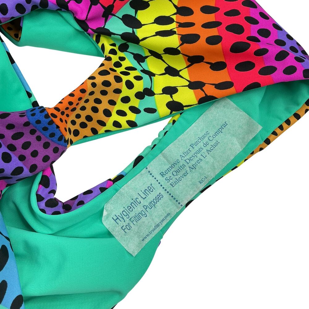 Mara Hoffman One Piece Swimsuit L Cutout Multicolor Rainbow Polka Dot $259 NWOT - Picture 12 of 14